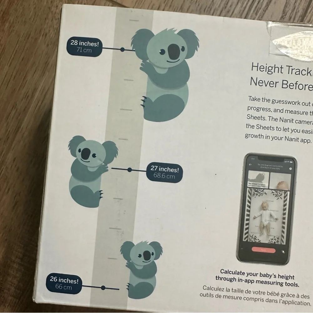 NEW!! Nanit Smart Crib Sheet with Koala Design, Gender Neutral, 100% Cotton